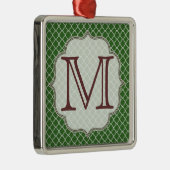 Monogramme en latte de quarterfoil vert ornement i (Droite)