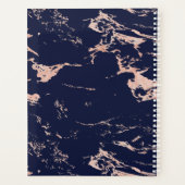 Monogramme en marbre bleu marine Rose or (Dos)