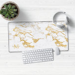 Monogramme en marbre or élégant de luxe<br><div class="desc">Élégant marbre doré Monogram bureau Mat Souris Pad avec marbre blanc tendance et marbre doux faux or feuille. Ajoutez votre nom et votre monogramme pour un design personnalisé ! Veuillez nous contacter à cedarandstring@gmail.com si vous avez besoin d'aide pour la conception ou les produits correspondants.</div>