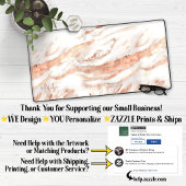 Monogramme en marbre or Rose de luxe