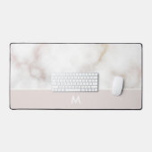 Monogramme en marbre rose et or poussiéreux (Clavier et souris)