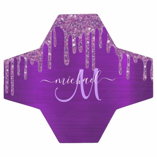 Monogramme en métal brosse à Parties scintillant à (Plat)