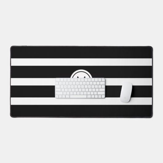 Monogramme en noir et blanc rayé (Clavier et souris)