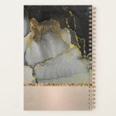 Monogramme en or et en marbre noir Planificateur e (Dos)