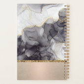 Monogramme en or et en marbre noir Planificateur e (Dos)