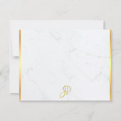 Monogramme en or manuscrit Marbre Modèle élégant (Devant)