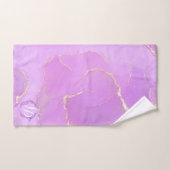 Monogramme en or rose marbré (Serviette à main)