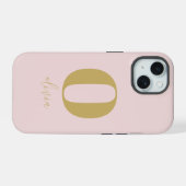 Monogramme en or rose simple et chic (Verso Horizontal)