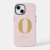 Monogramme en or rose simple et chic (Verso)
