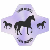 Monogramme en silhouette du cheval noir | (Plat)