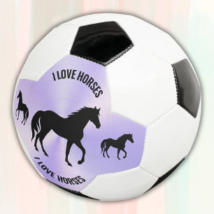 Monogramme en silhouette du cheval noir