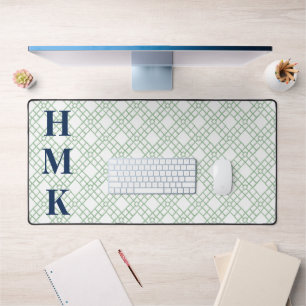 Monogramme en treillis vert de Palm Beach personna