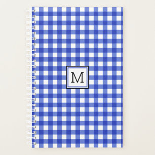 Monogramme En vichy bleu