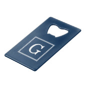 Monogramme encadré bleu (Devant Angle)