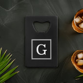 Monogramme encadré noir