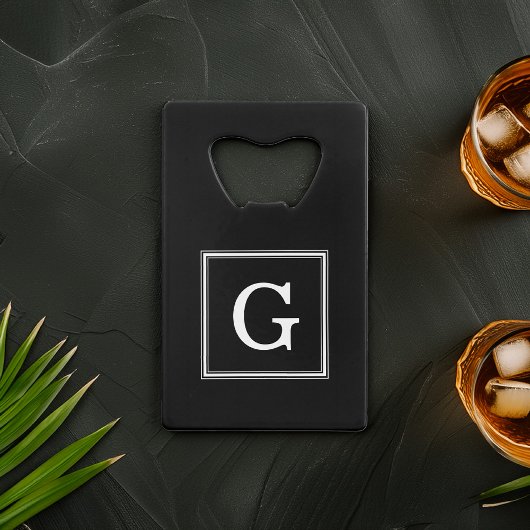 Monogramme encadré noir