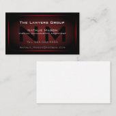 Monogramme encadré noir et rouge - Carte de visite (Devant / Derrière)