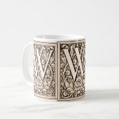 Monogramme encadré 'W'- Mug (Devant gauche)