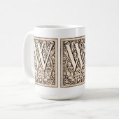 Monogramme encadré 'W'- Mug (Devant gauche)