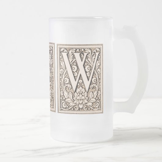 Monogramme encadré 'W'- Mug (Droit)
