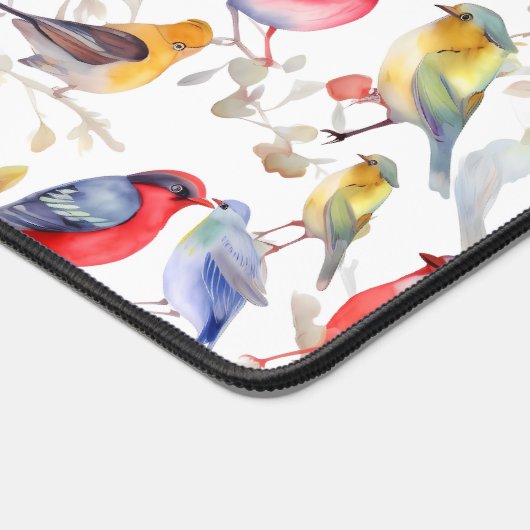 Monogramme Enchantant Aquarelle Oiseaux Motif (Coin)