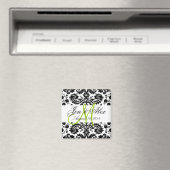 Monogramme Enregistrer la date Paisley Magnet Gree (In Situ (Lave-vaisselle))