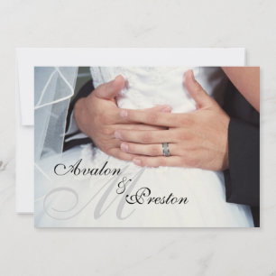 Monogramme "Enveloppé dans l'amour" Faire-part de 