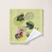 Monogramme esthétique amateur de grenouille et de (Gant de toilette)