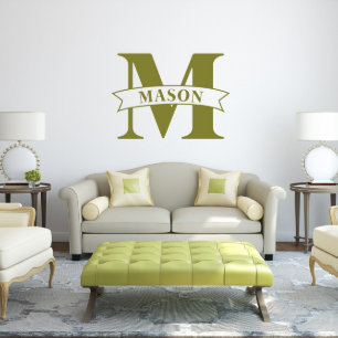Monogramme et bannière XL décoratif à mur