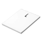 Monogramme et bloc-notes de nom personnalisé moder (Tourné)
