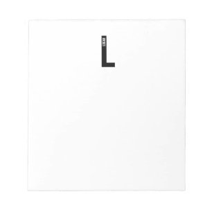 Monogramme et bloc-notes de nom personnalisé moder