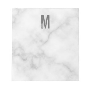 Monogramme et bloc-notes de nom personnalisé moder