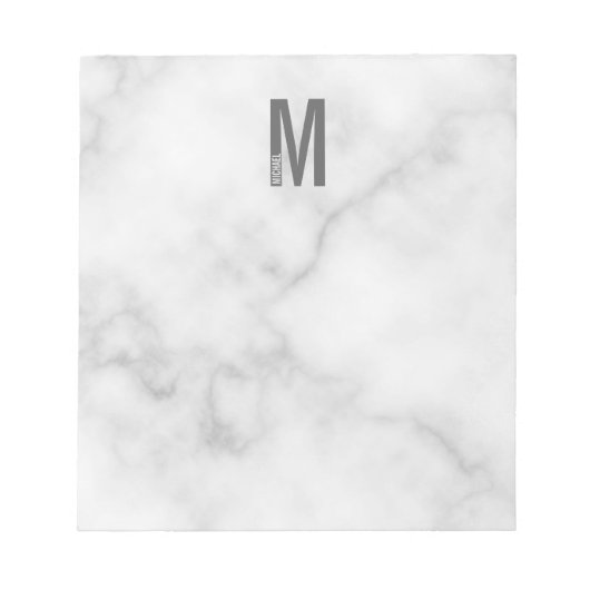 Monogramme et bloc-notes de nom personnalisé moder (Devant)