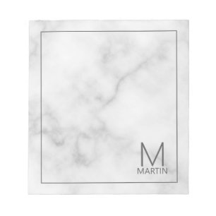 Monogramme et bloc-notes de nom personnalisés mode