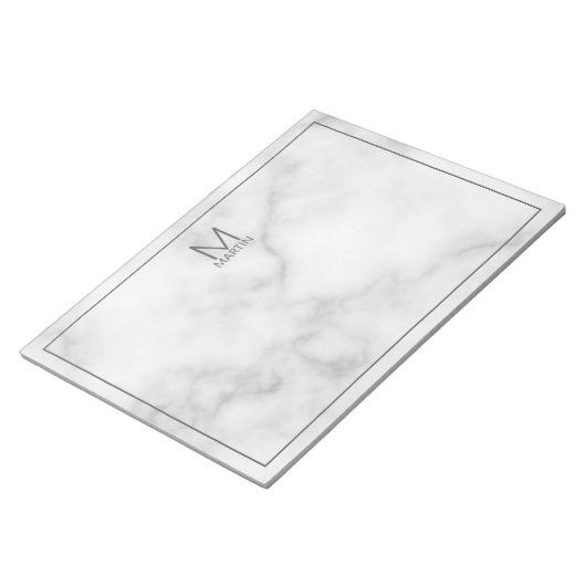 Monogramme et bloc-notes de nom personnalisés mode (Incliné)