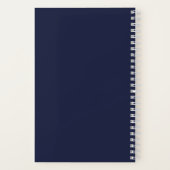 Monogramme et Carnet de nom personnalisés bleu mar (Verso)