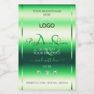 Monogramme et logo Étiquettes de produits verts