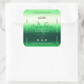 Monogramme et logo Étiquettes de produits verts (Sac)