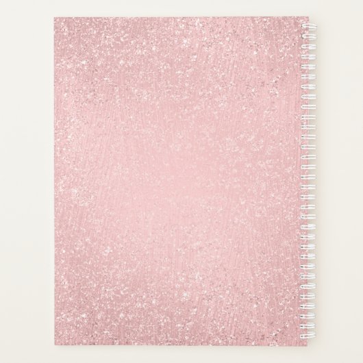 Monogramme et Motivation d'or Rose moderne Noir (Dos)