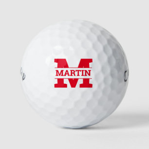 Monogramme et nom balles de golf