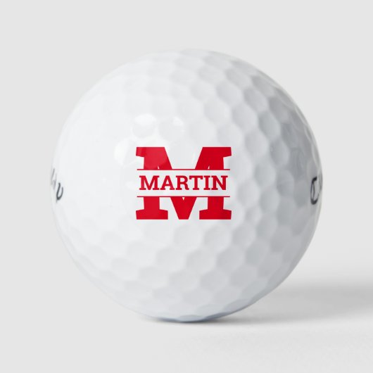 Monogramme et nom balles de golf (Devant)