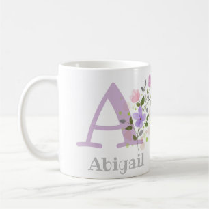 Monogramme et nom chrétien Abigail Coffee Mug