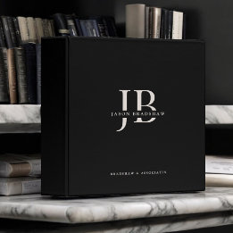 Monogramme et nom classique simple professionnel