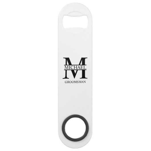 Monogramme et nom de garçon d'honneur personnalisé (Devant)