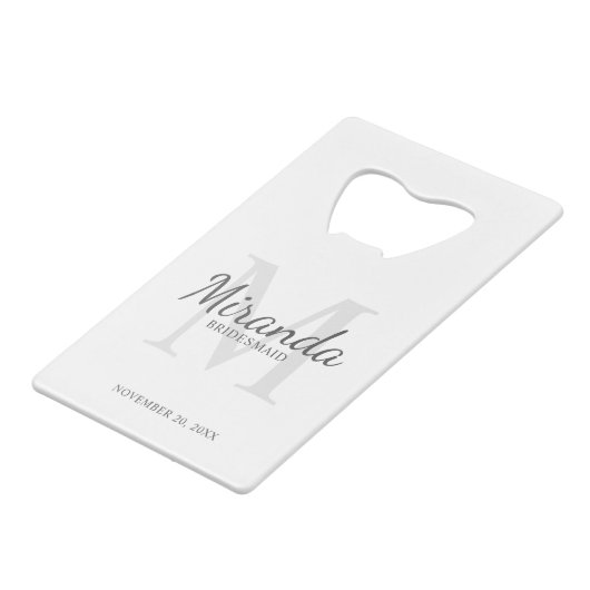 Monogramme et nom de la servante d'accueil personn (Devant Angle)