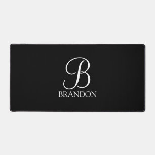 Monogramme et nom de script personnalisé classique