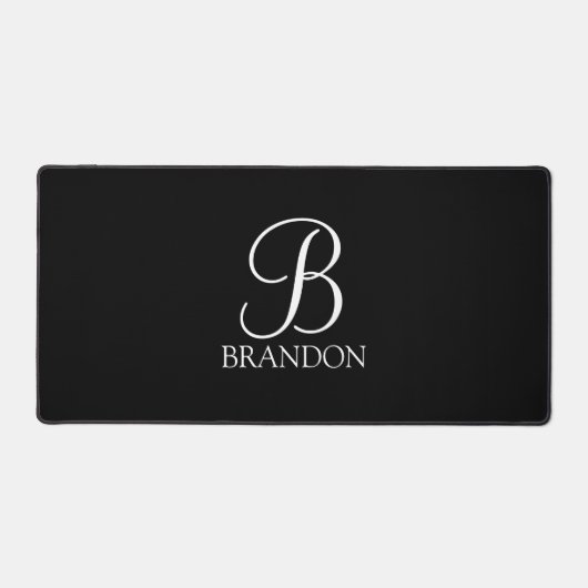 Monogramme et nom de script personnalisé classique (Recto)