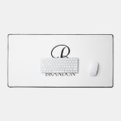 Monogramme et nom de script personnalisé classique (Clavier et souris)