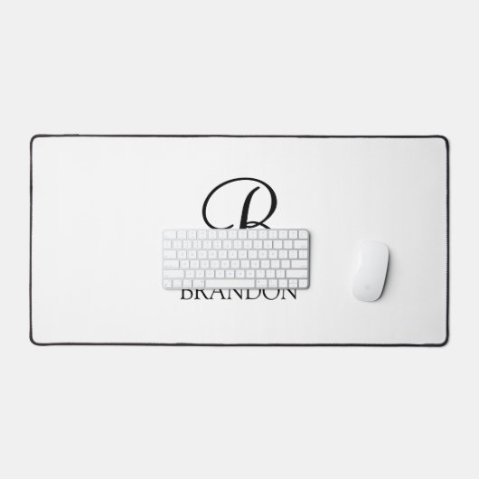 Monogramme et nom de script personnalisé classique (Clavier et souris)