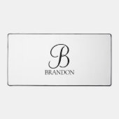 Monogramme et nom de script personnalisé classique (Recto)